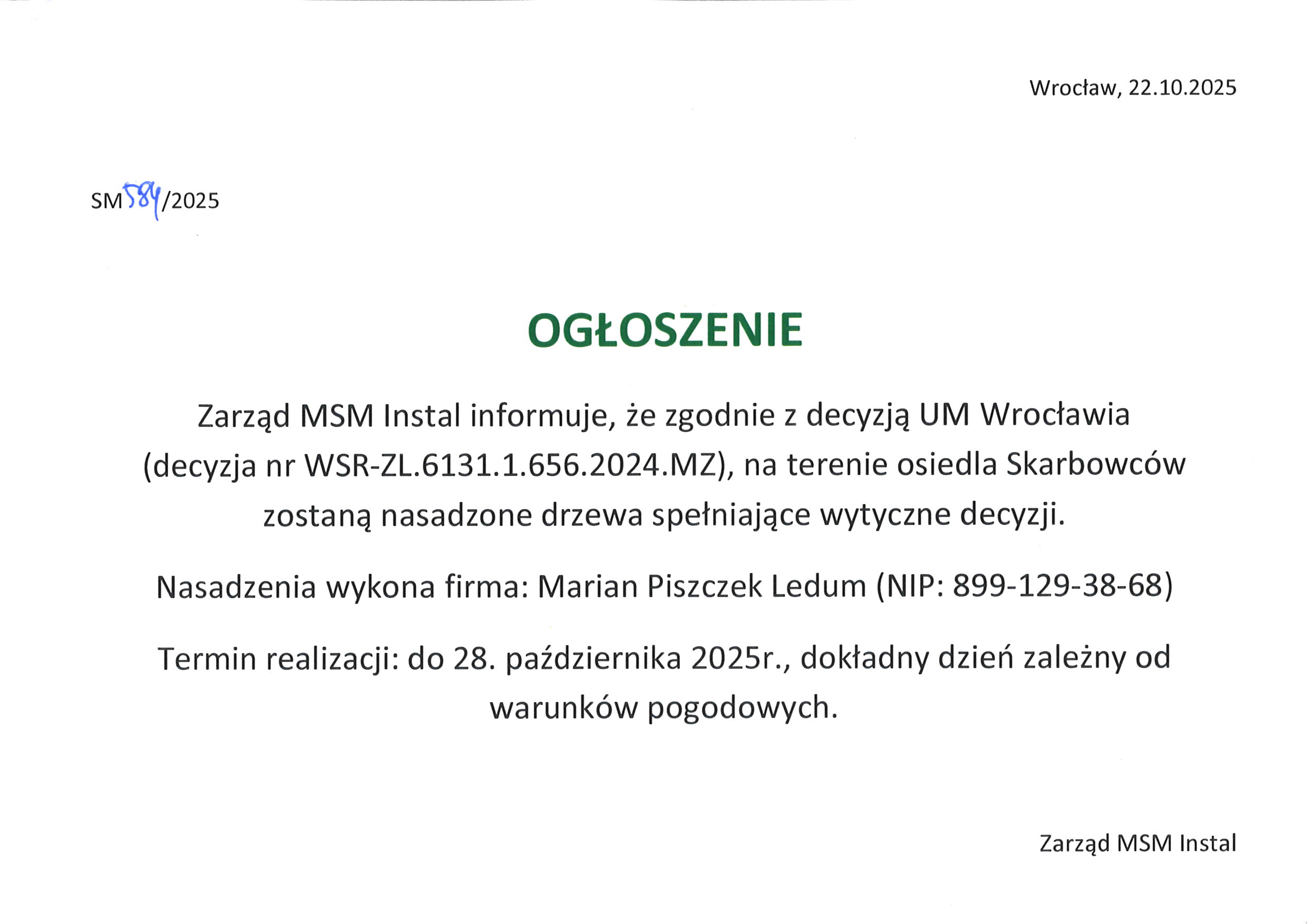 nasadzenia drzew